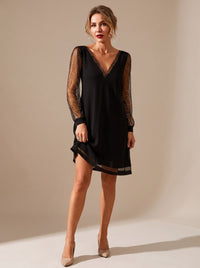 Isla | Women's Glitter Mesh Party Dress for Christmas