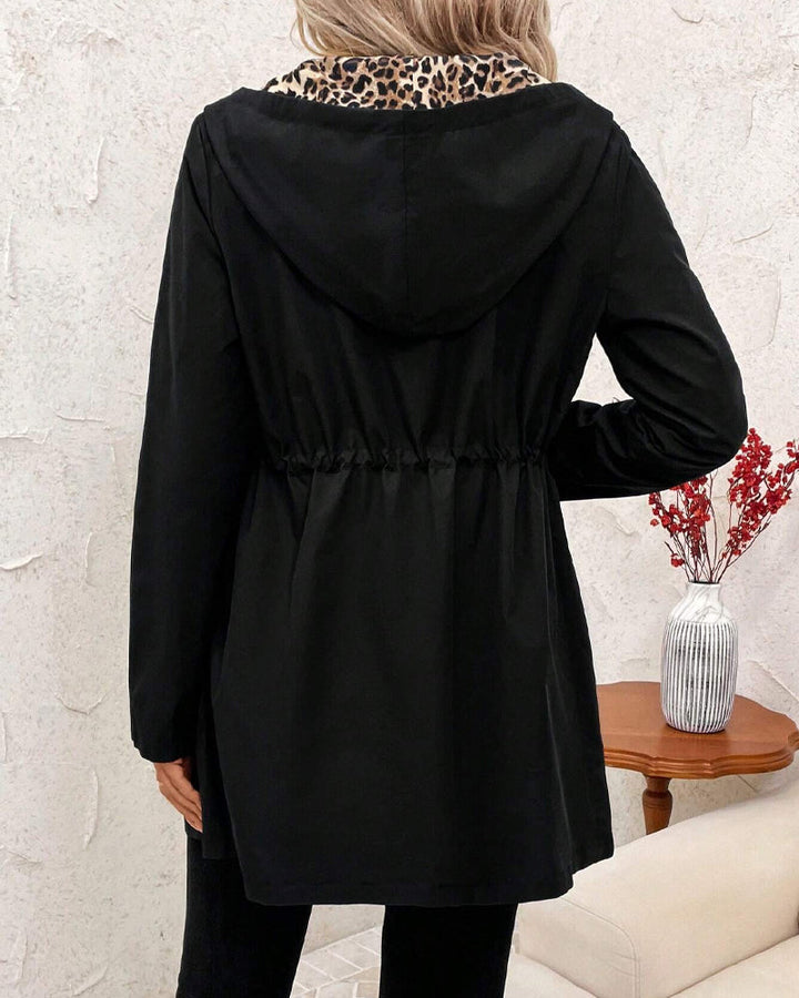 Women's Hooded Polyester Coat with Reversible Design (12)