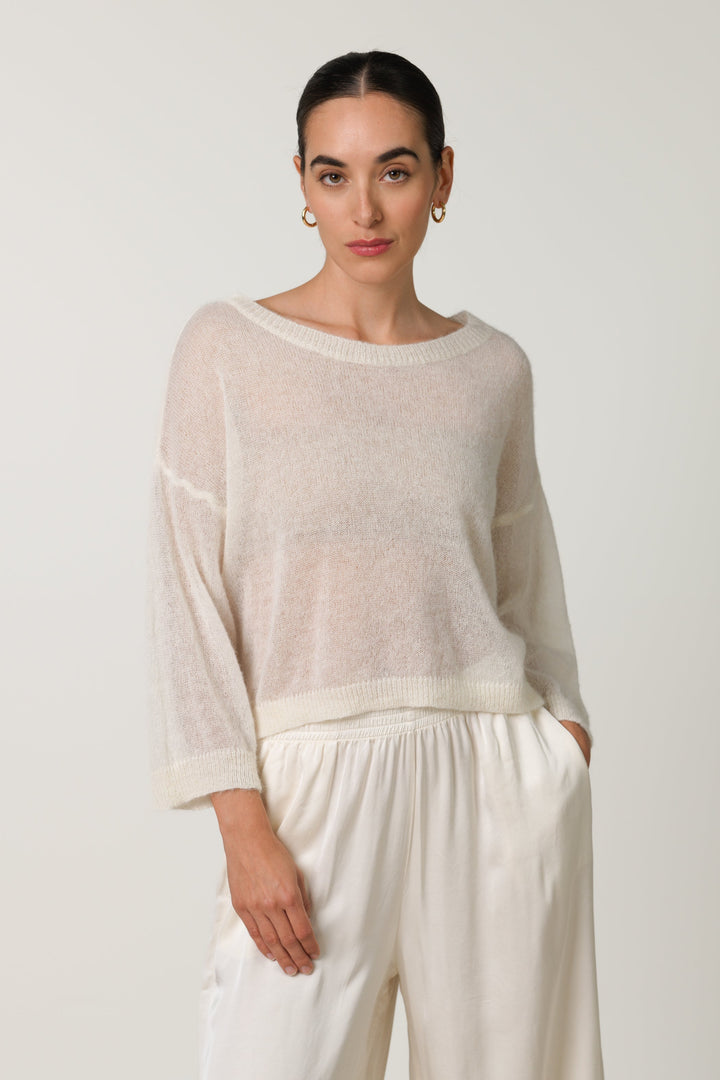 Women's Ivory Alpaca Jumper, Dressy or Casual in White