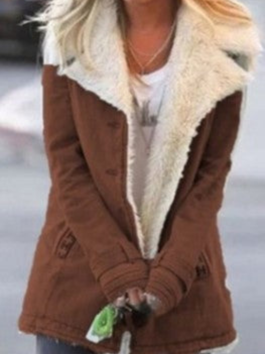Women's Jacket for Autumn with Functional Comfort in Brown