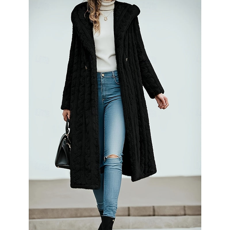 Women's Jacket Hooded Longline for Autumn (5)
