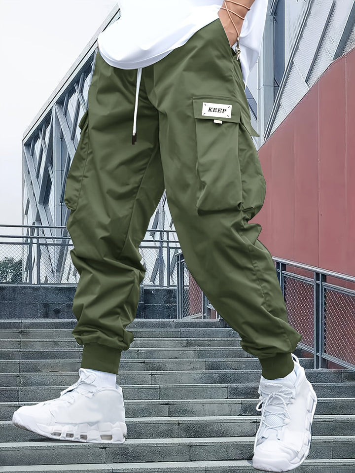 Women's Jeans-Style Cargo Jogger Pants in Green