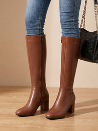 Mia | Women's Knee-High Black Cowboy Boots