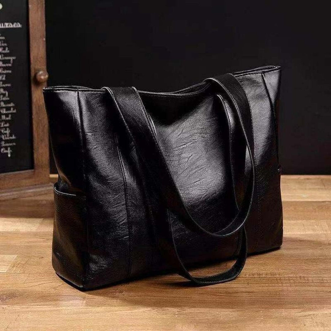 Women's Large-Capacity Vintage Leather Shoulder w kolorze Czarny