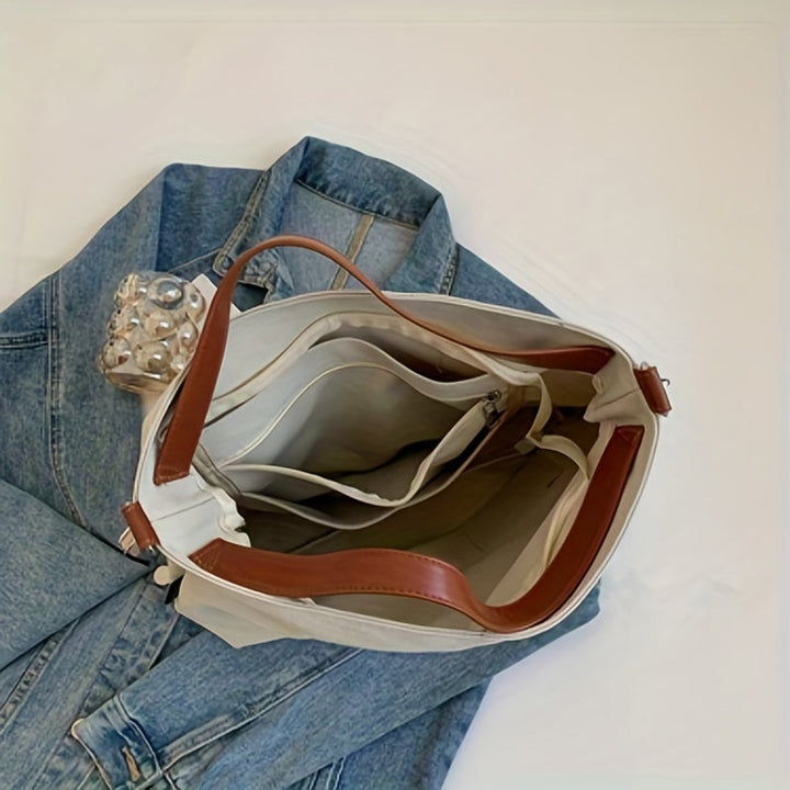 Women's Large Slouchy Canvas Tote (3)