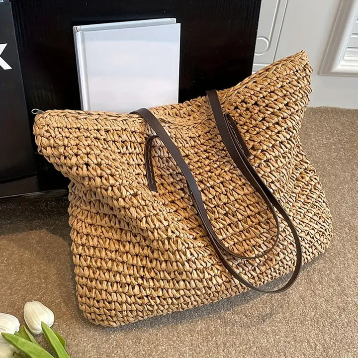 Women's Large Woven Raffia Bohemian (5)