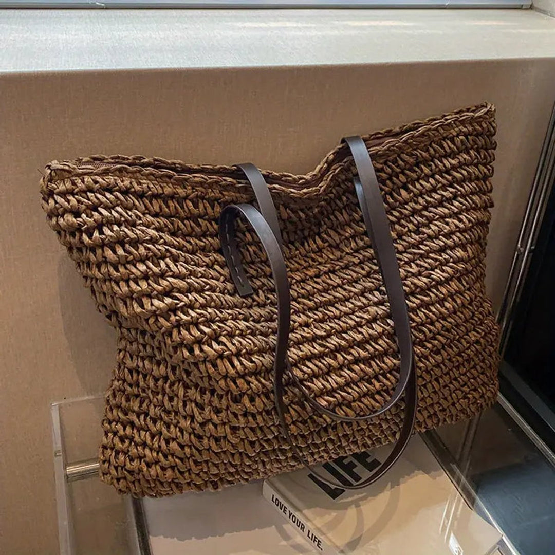 Women's Large Woven Raffia Bohemian (7)