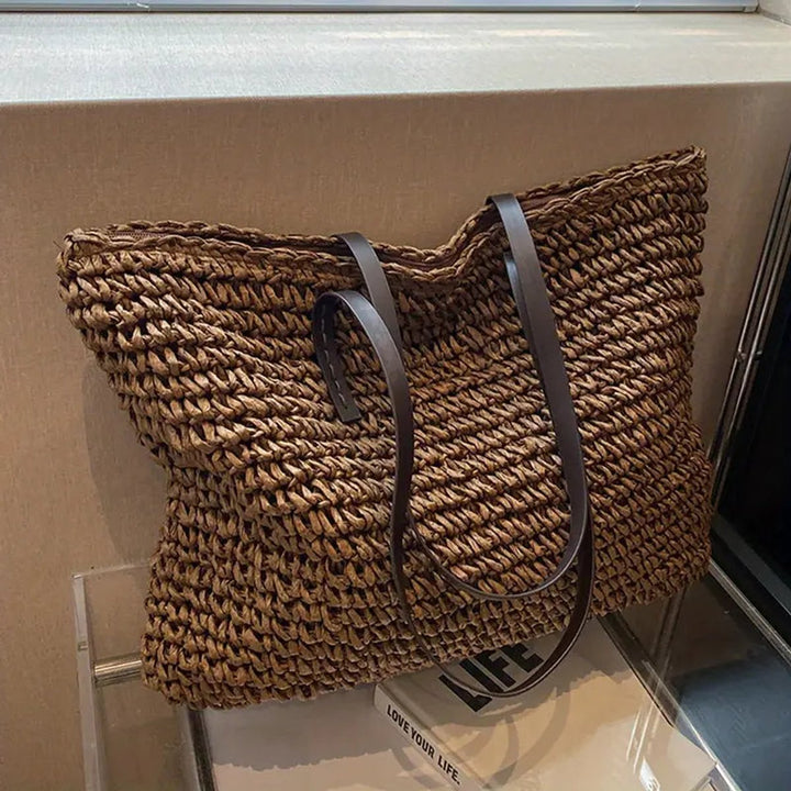 Women's Large Woven Raffia Bohemian (7)