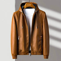 Georgia | Women's Leather Trench Coat with Hood