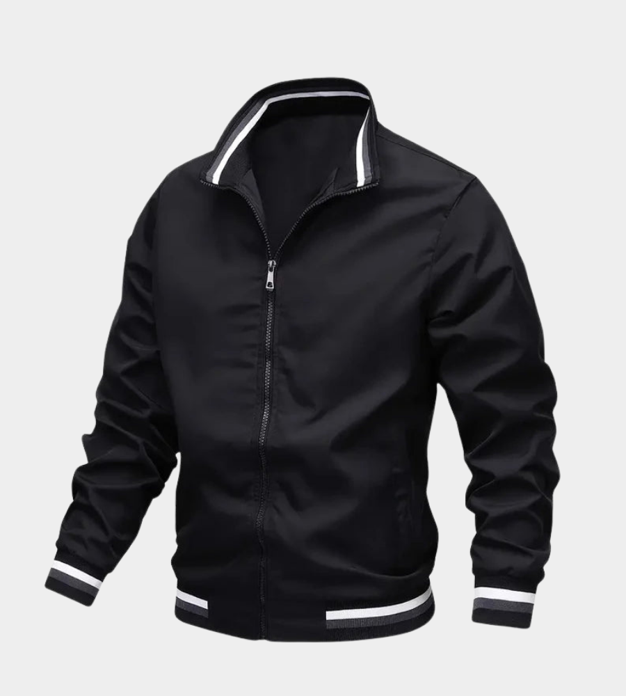 Women's Lightweight Bomber Jacket for Autumn in Black