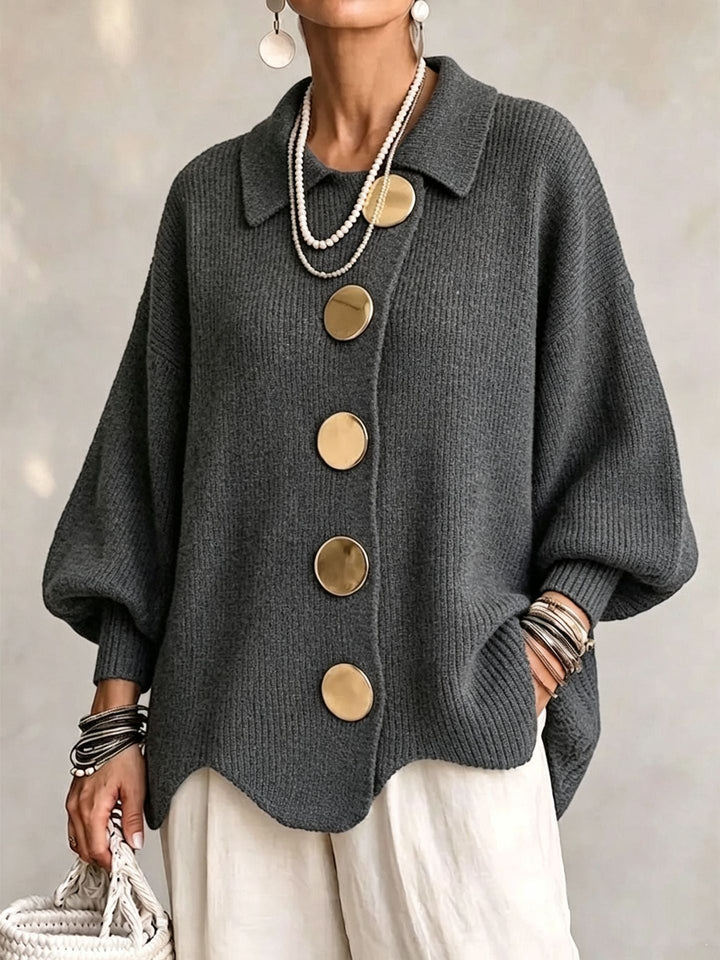 Women's Lightweight Cardigan Over Jumper Dresses in Grey