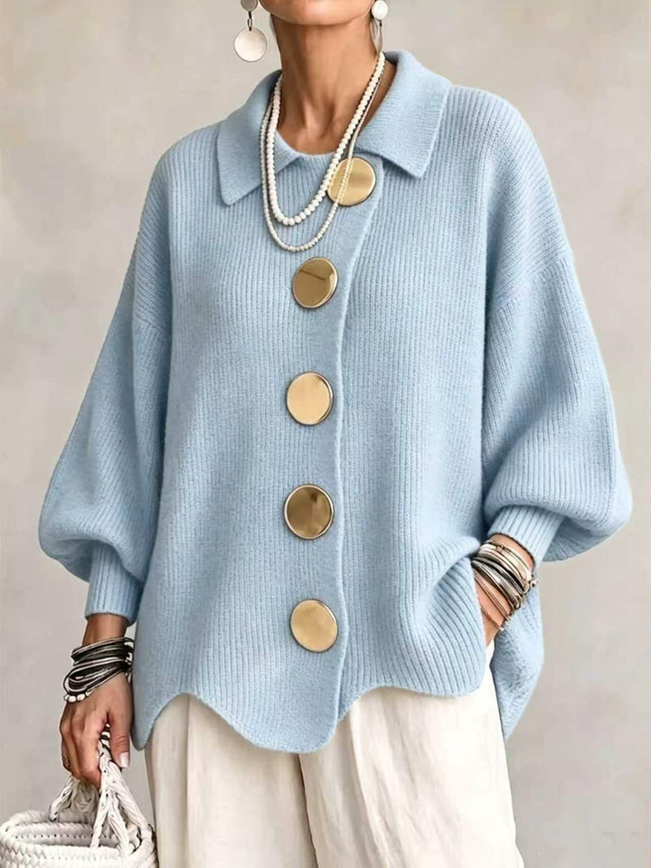 Women's Lightweight Cardigan Over Jumper Dresses in Sky Blue