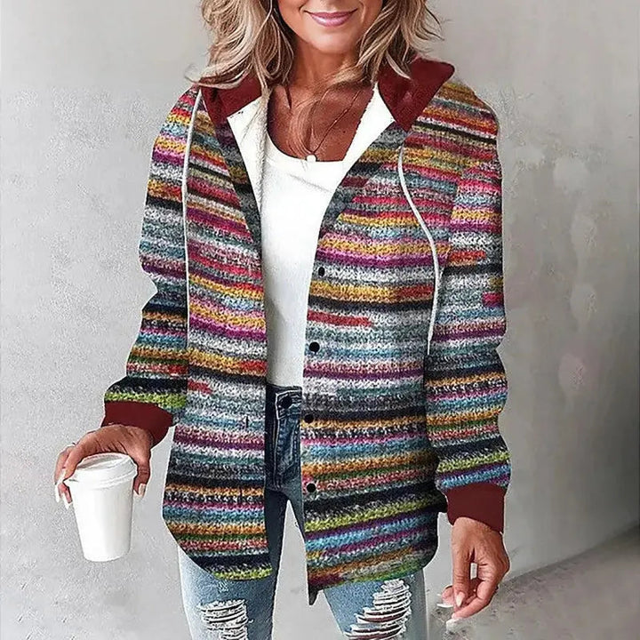 Women's Lightweight Plaid Puffer Jacket in Multicolour