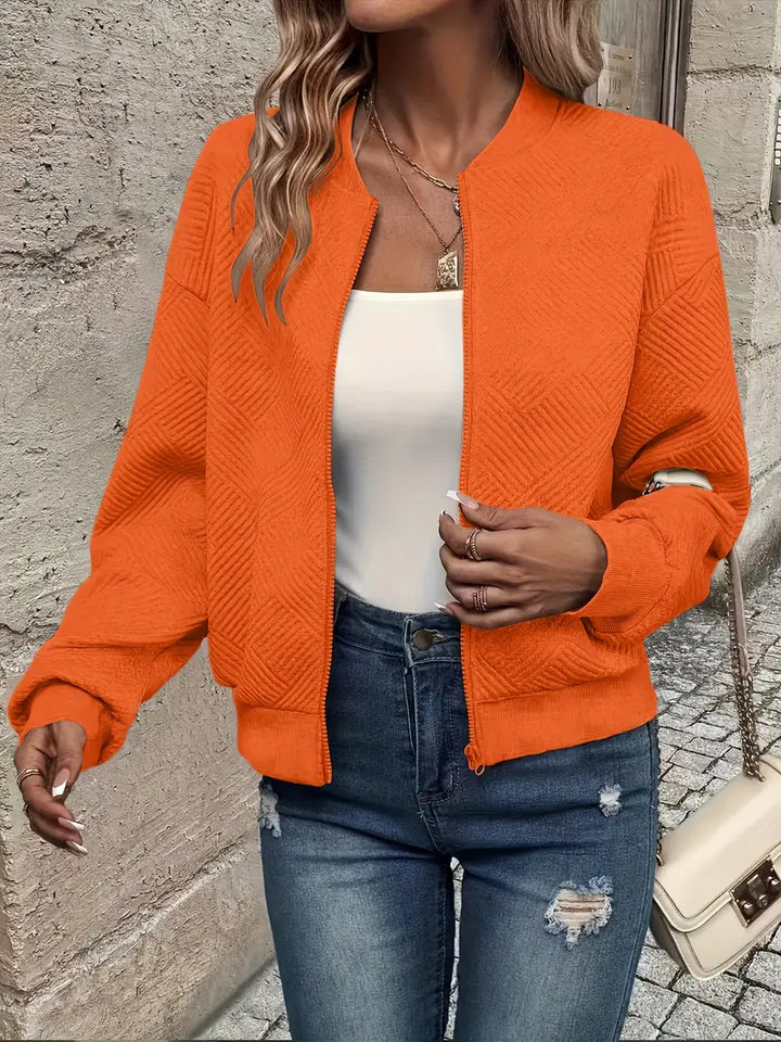 Women's Lightweight Structured Zip Coat for Layering (12)