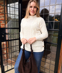 Amber | Women's Long Cable Knit Jumper Dress