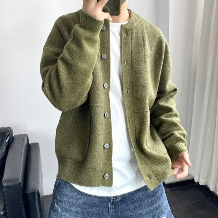 Women's Long Cardigan for Everyday Layering in Green