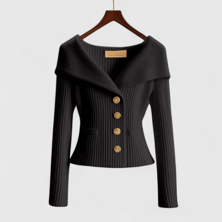 Women's Long Cardigan in Soft Knit in Black