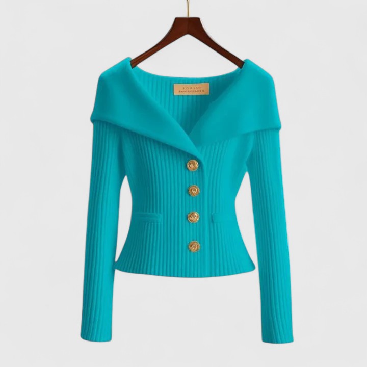 Women's Long Cardigan in Soft Knit in Blue