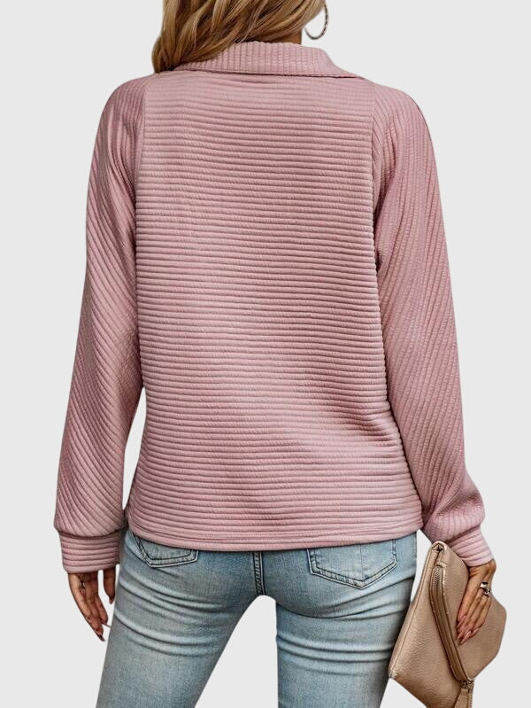 Women's Long Cardigan with V-Neck Zipper (4)
