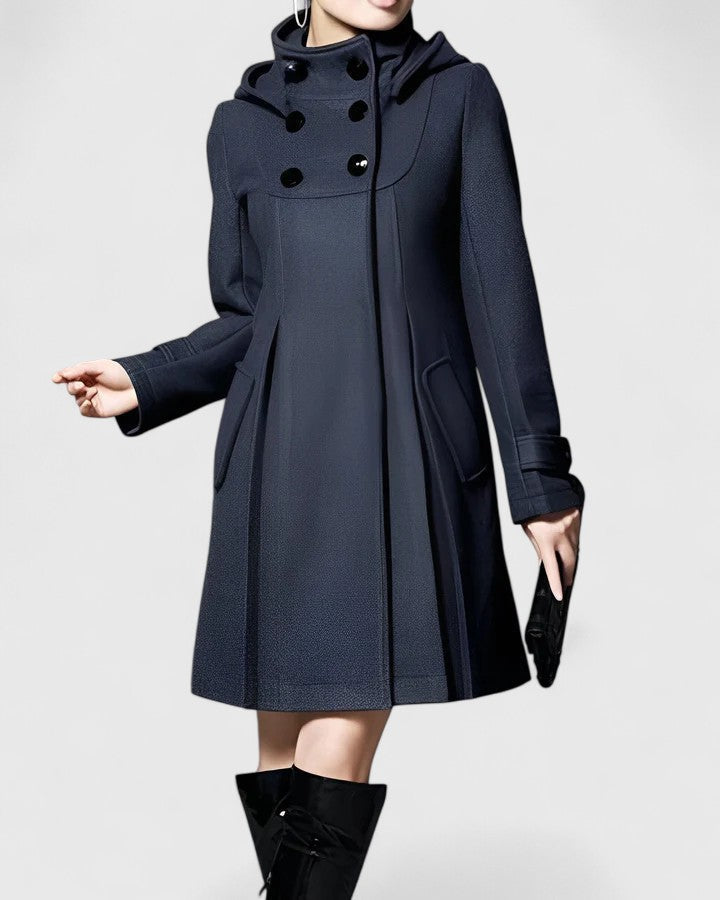 Women's Long Coat with Elegant Tailoring (3)