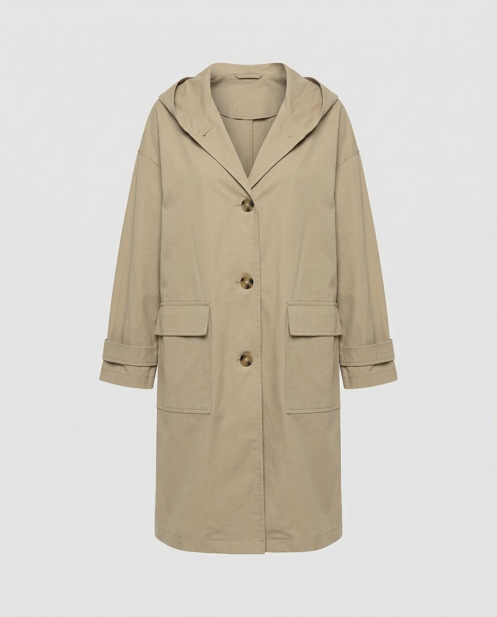 Women's Long Hooded Trench Coat for Travel (7)