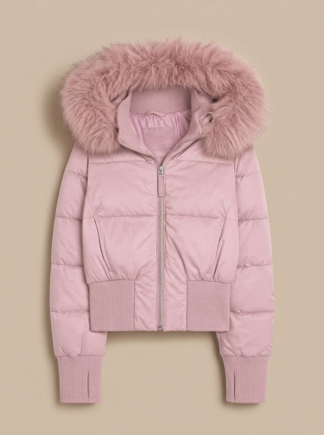 Women's Long Puffer Coat with Fitted Silhouette (3)