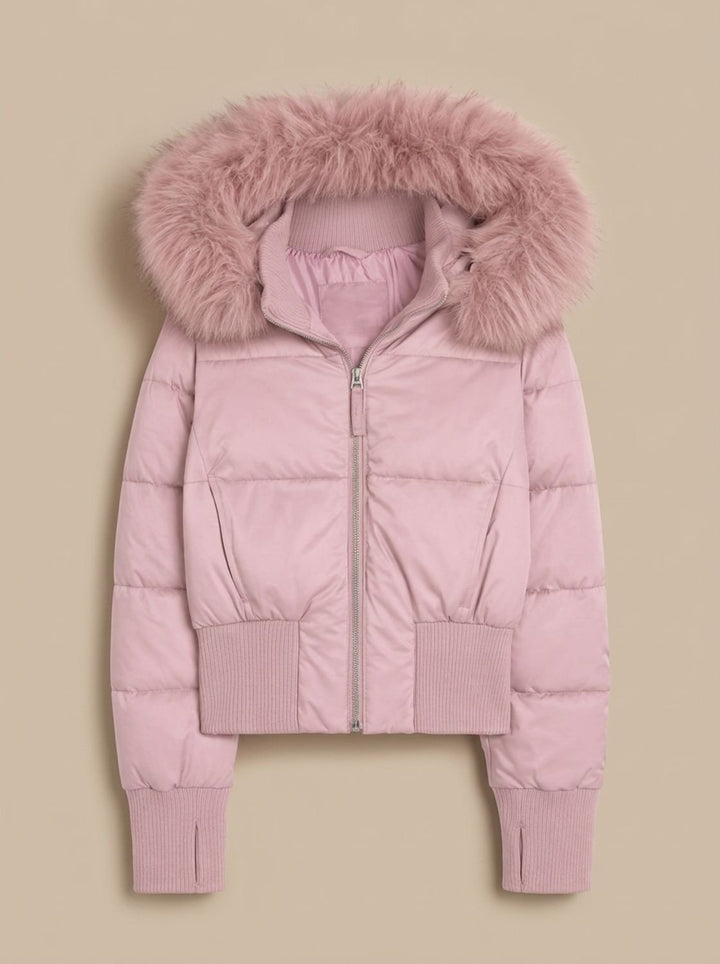 Women's Long Puffer Coat with Fitted Silhouette (3)