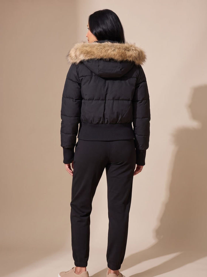 Women's Long Puffer Coat with Fitted Silhouette (8)