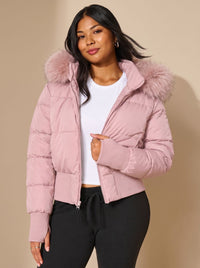 Phoebe | Women's Long Puffer Coat with Fitted Waist