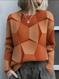 Lily | Women's Long Sleeve Colorblock Knit Jumper Dress