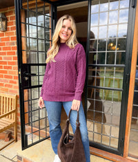 Daisy | Women's Longline Cable Knit Jumper Dress for Winter