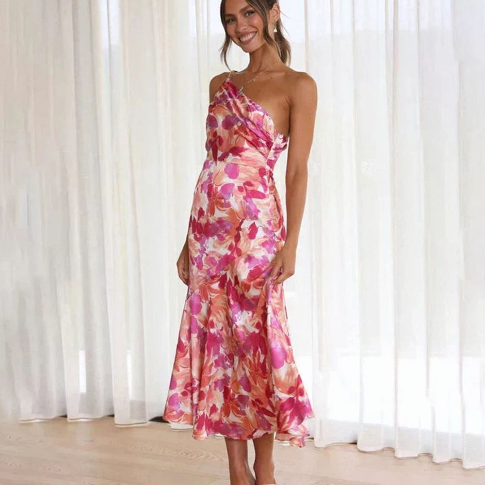 Women's Midi Wedding Guest Dress in Florals (2)