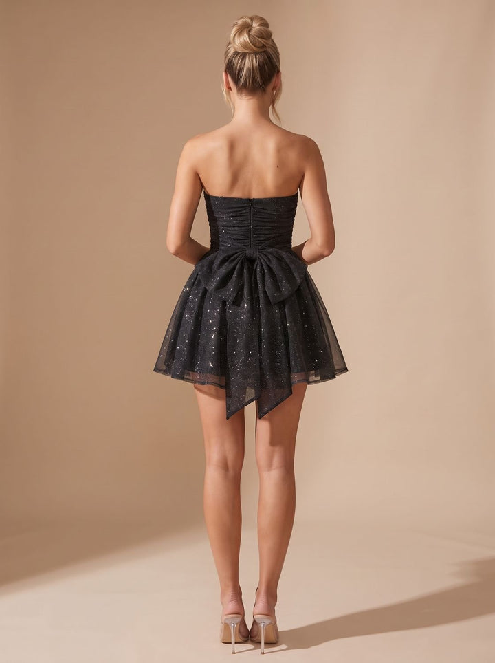Women's Mini Strapless Sequin Party Dress (7)