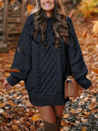 Penelope | Women's Oversized Cable Knit Jumper Dress