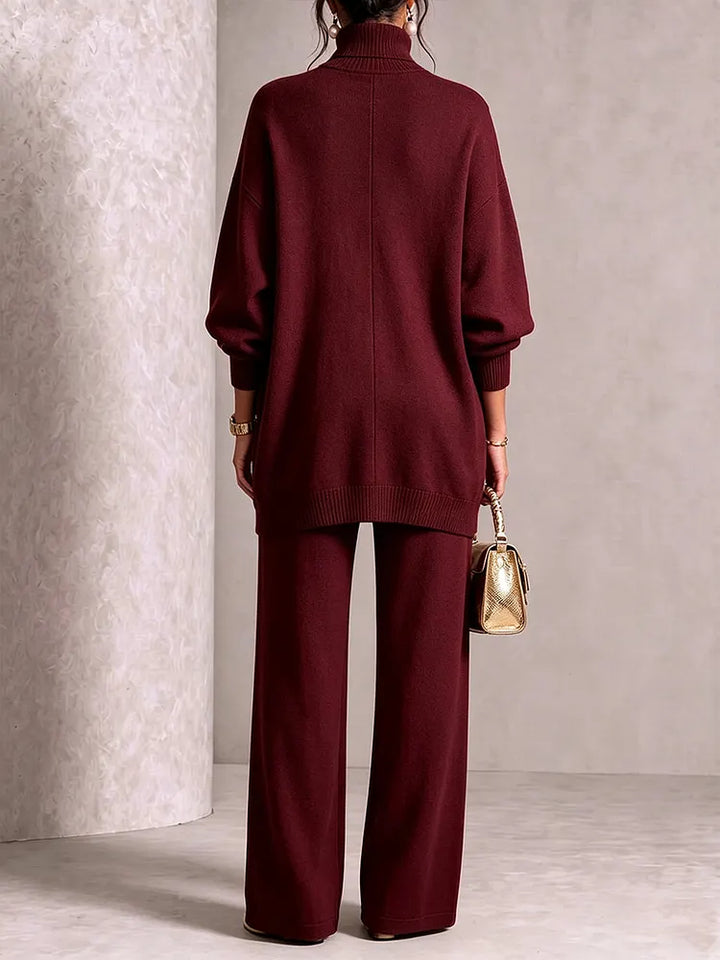 Women's Oversized Knit Jumper Dress and Pants (2)