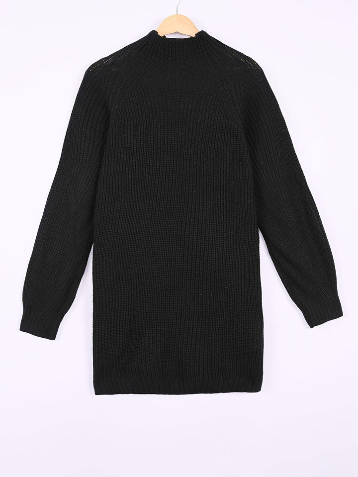 Women's Oversized Knit Jumper Dress for Autumn (4)