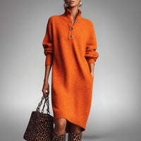 Grace | Women's Oversized Knit Jumper Midi Dress