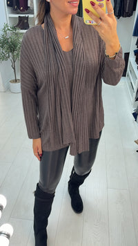 Olivia | Women's Oversized Ribbed Viscose Jumper Dress