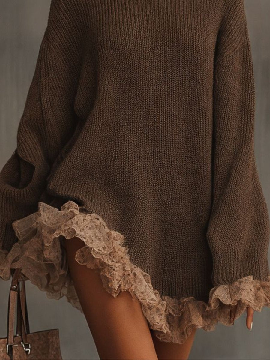 Women's Oversized Ruffled Jumper Dress for Autumn (2)