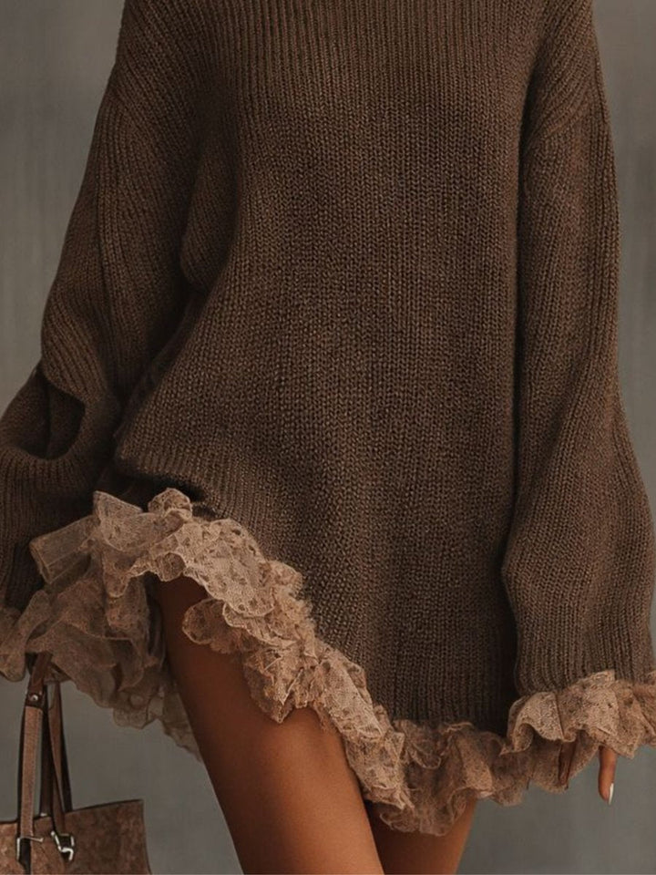 Women's Oversized Ruffled Jumper Dress for Autumn (2)