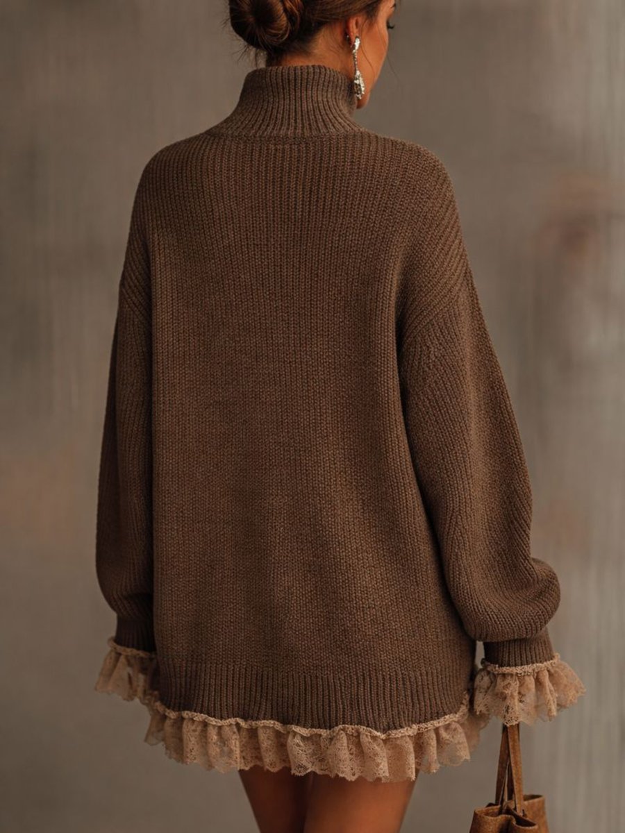 Women's Oversized Ruffled Jumper Dress for Autumn (3)