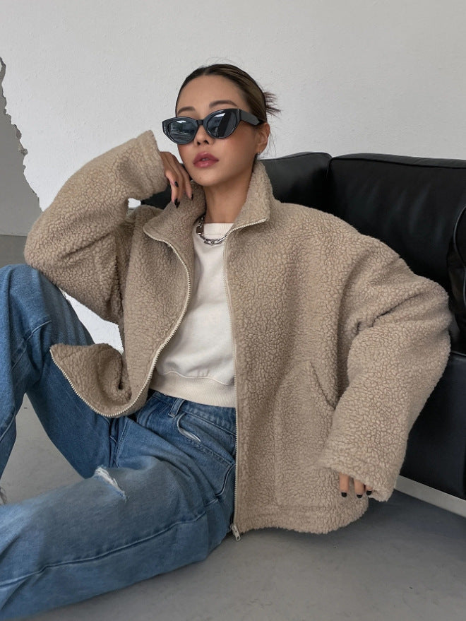 Women's Oversized Wool Coat for Autumn (5)