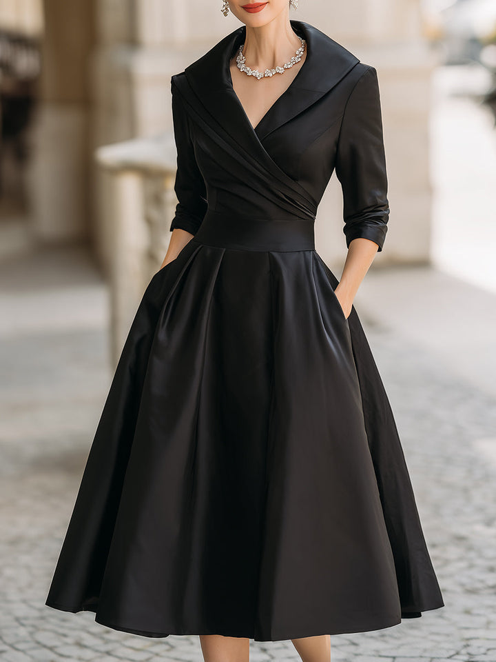 Women's Party Dress with Timeless Sophisticated Charm in Black