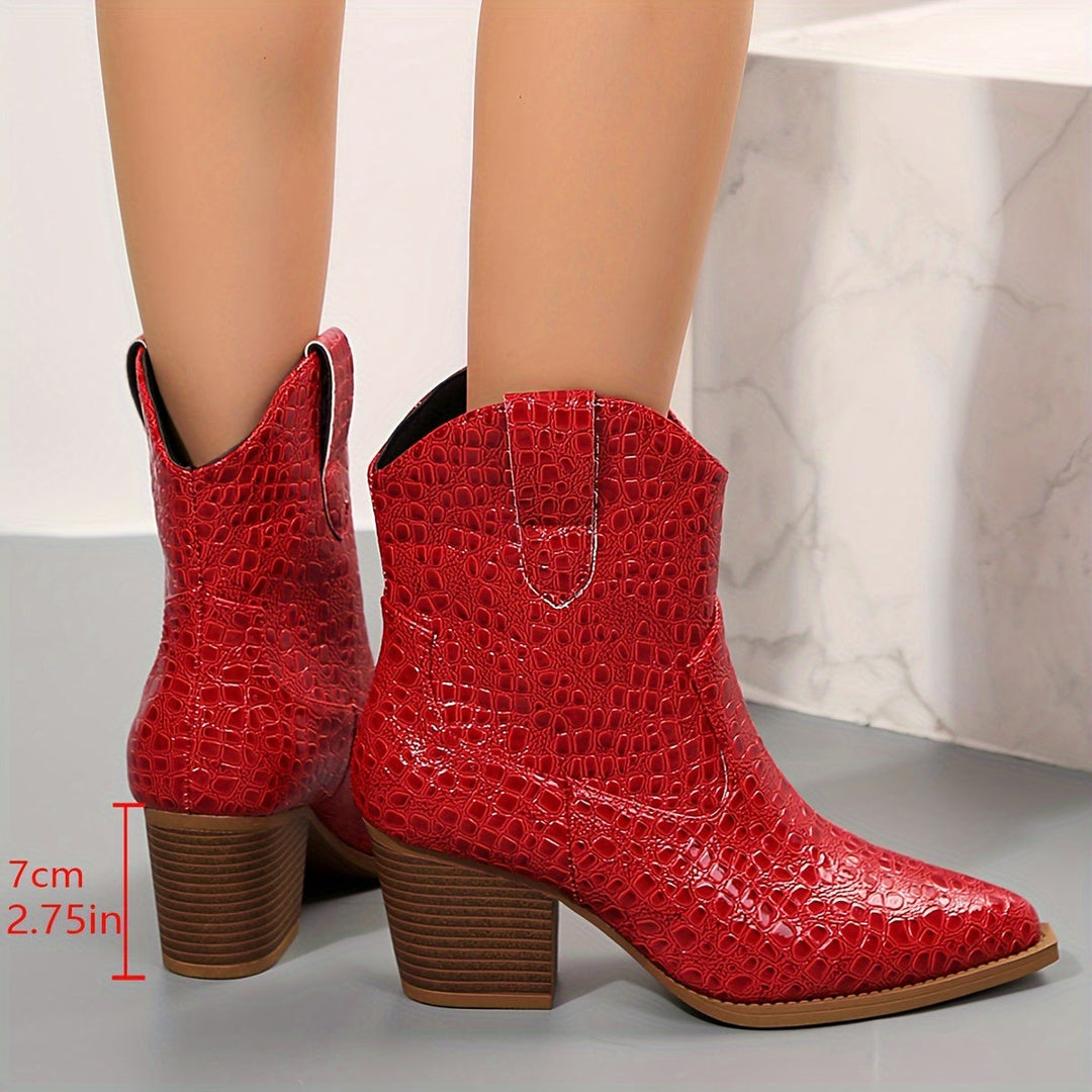 Women's Pointed Toe Ankle Boots Slip-On (8)