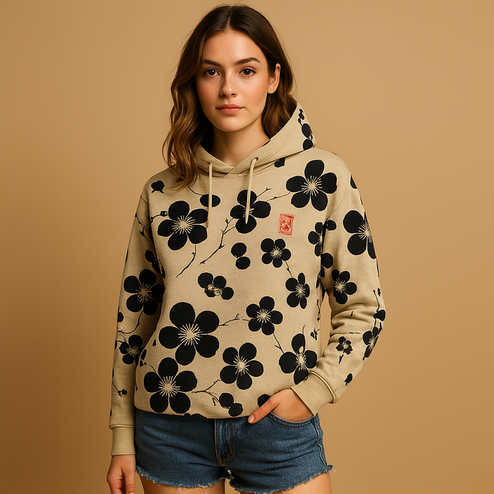 Women's Printed Jumper Dress for Casual Weekends in Black