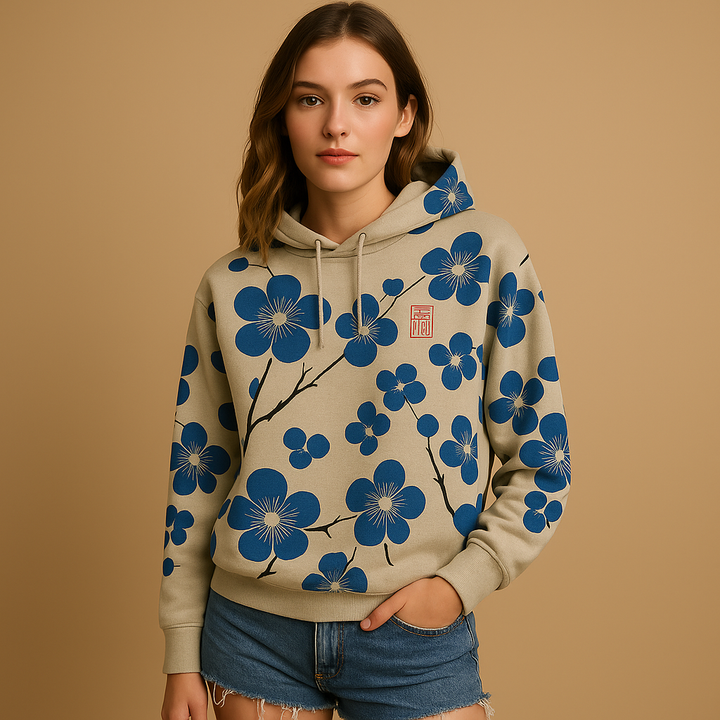Women's Printed Jumper Dress for Casual Weekends in Blue