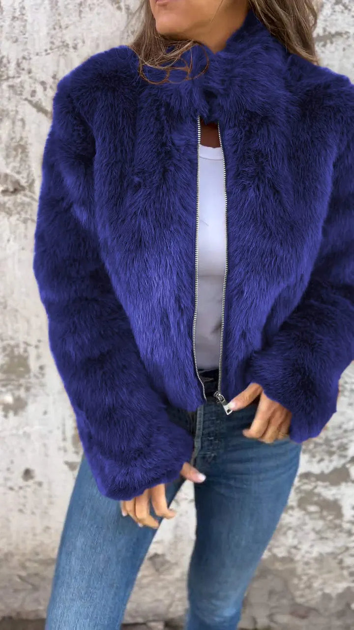 Women's Puffer Coat for Casual Winter in Blue