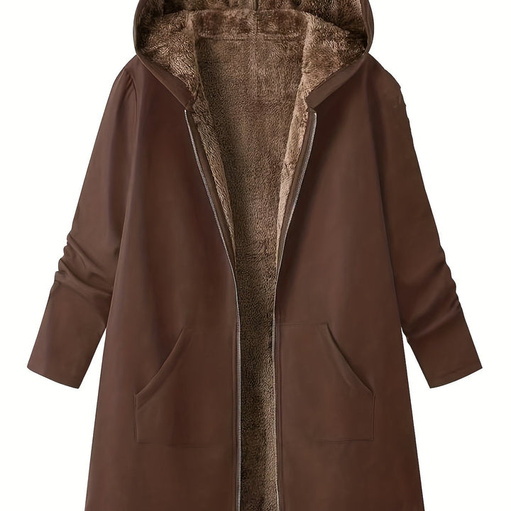 Women's Puffer Coat for Winter in Coffee