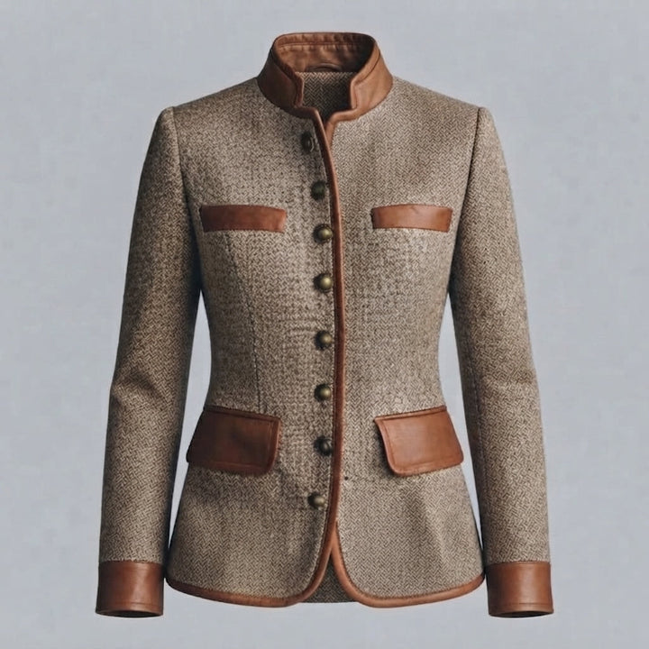 Women's Puffer Coat, Refined Tweed (3)