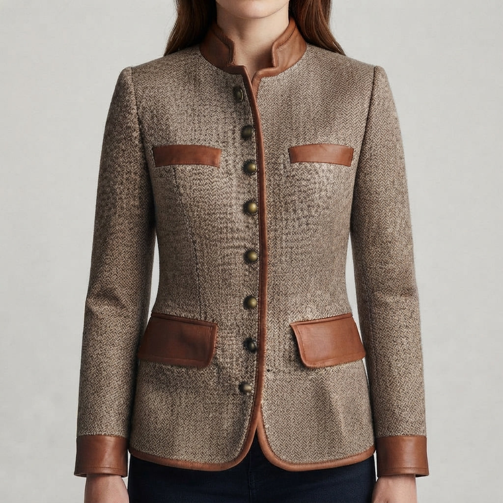 Women's Puffer Coat, Refined Tweed (4)